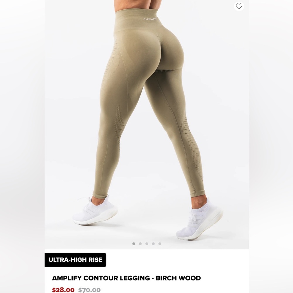 Alphalete Women's Amplify Leggings nwt birch wood M